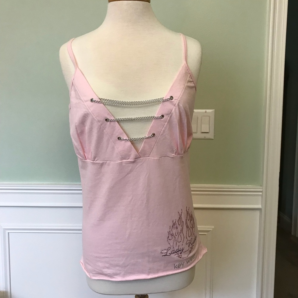 Sexy Key West pink ladies motorcycle top